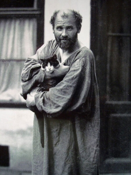 Gustav Klimt and a cat