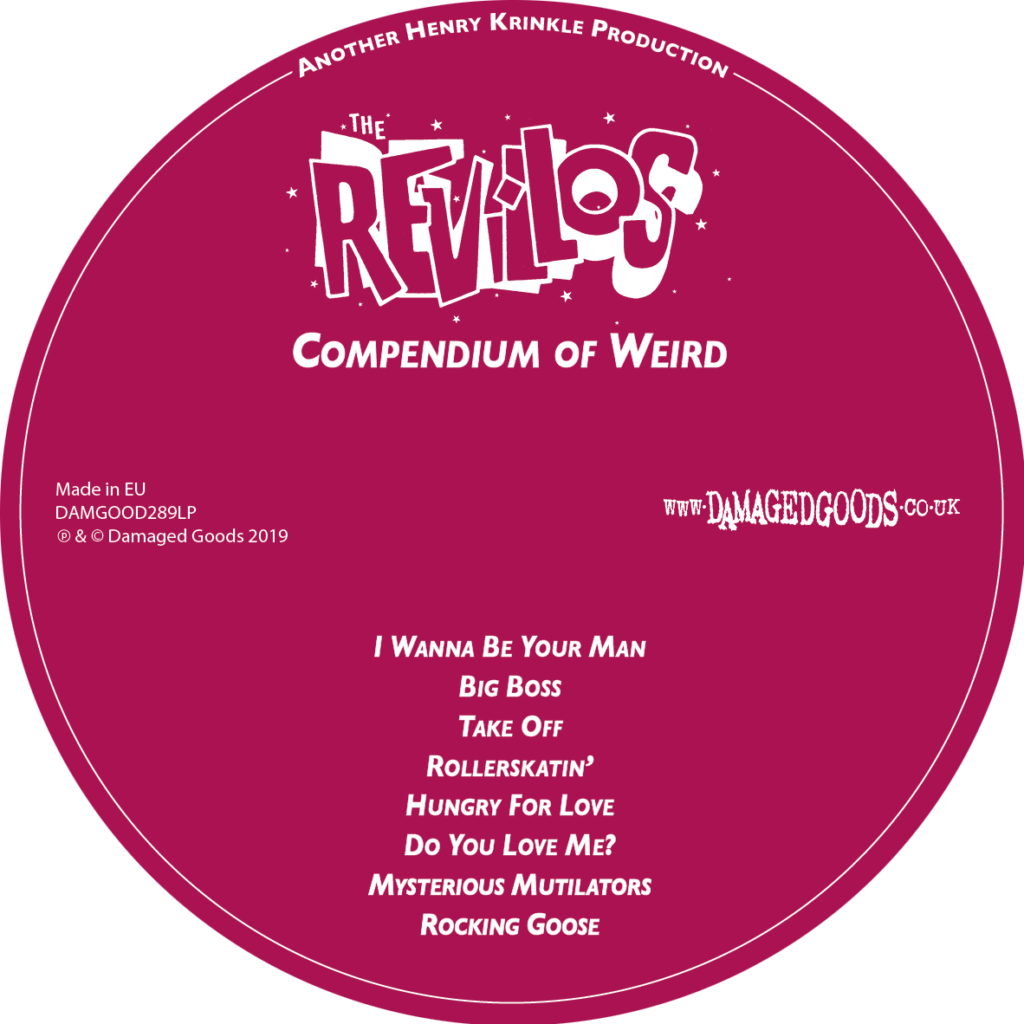The Revillos' Compendium of Weird 12in LP on-body label