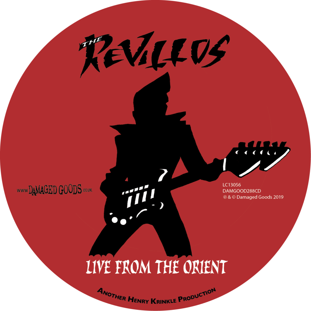 The Revillos' Live From Orient CD on-body label